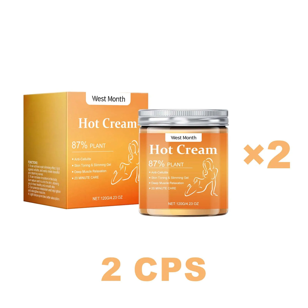 West Moon Body Firming & Contouring Cream – Natural 120g Body Firming Cream Axl 2 PCS