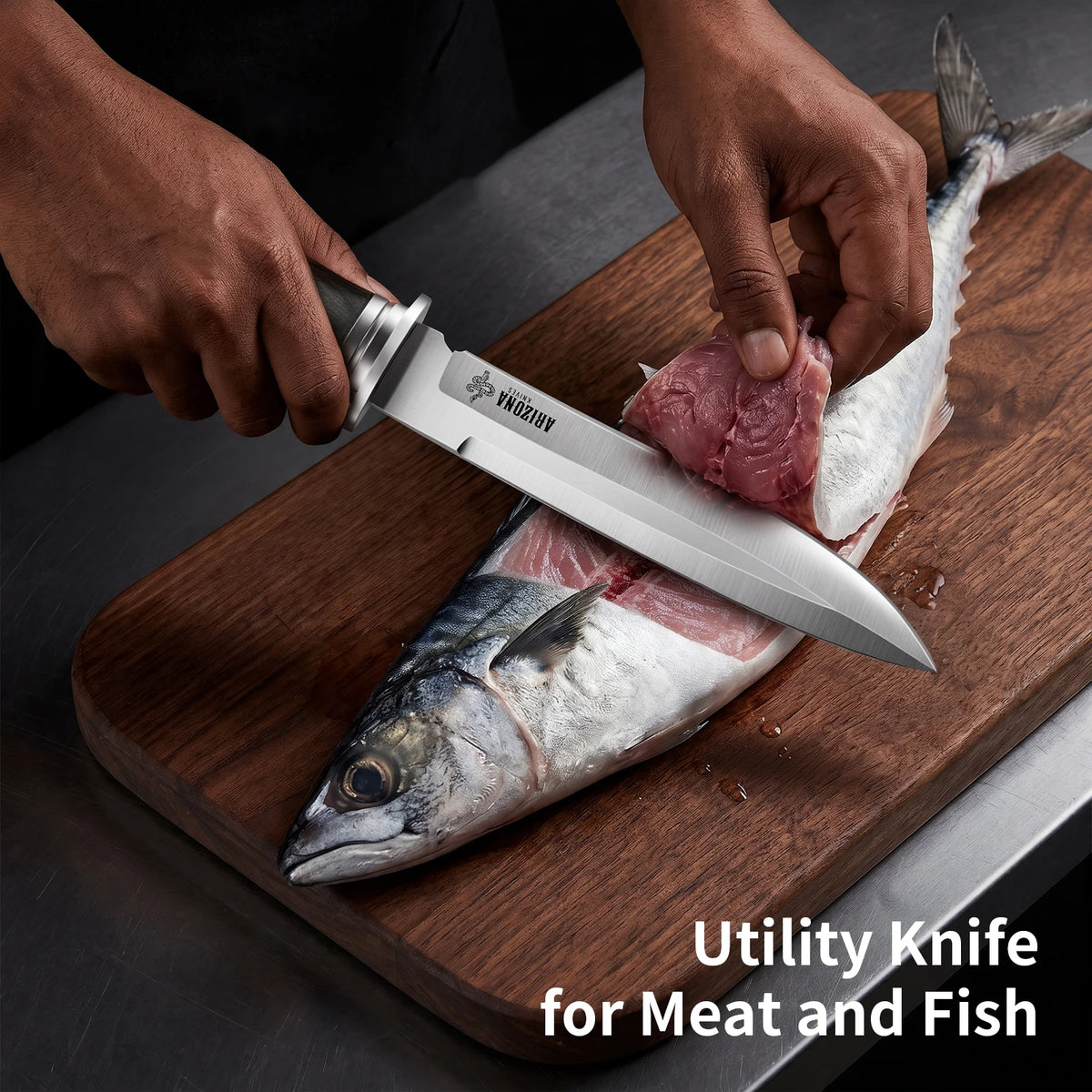 Heavy-Duty Utility Knife – 5Cr13 Steel & Pakkawood Handle Kitchen Utility Knife Axl
