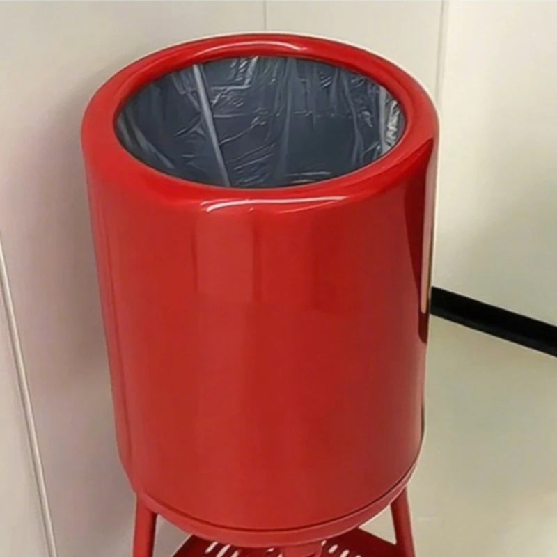 Large Round Trash Can with Wheels – Kitchen & Bathroom Bin Wheeled Trash Can Axl