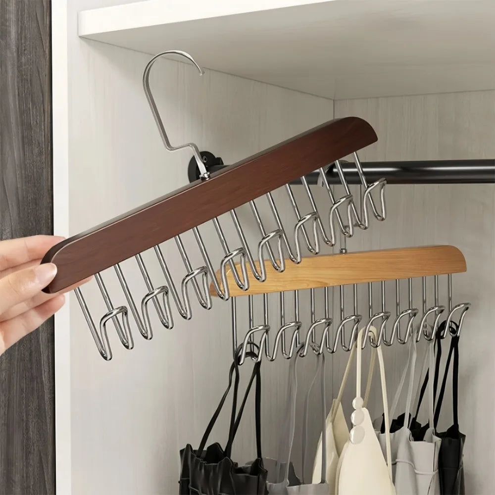 Solid Wood 8-Hook Wall Hanger Rack for Coats, Hats & Bags Wall Hook Rack Axl
