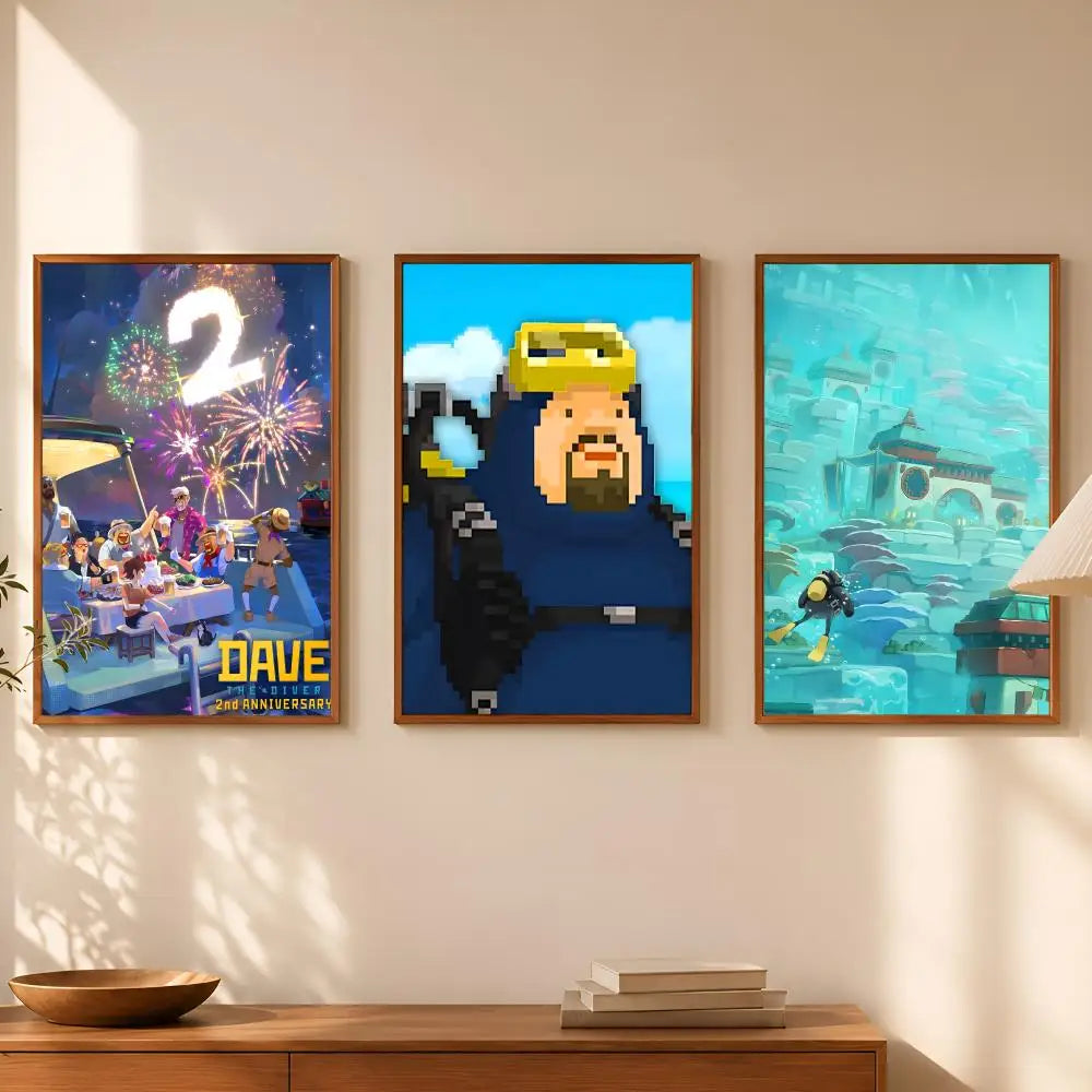 Dave the Diver Self-Stick HD PVC Wall Art Poster – Waterproof Wall Art Poster Axl