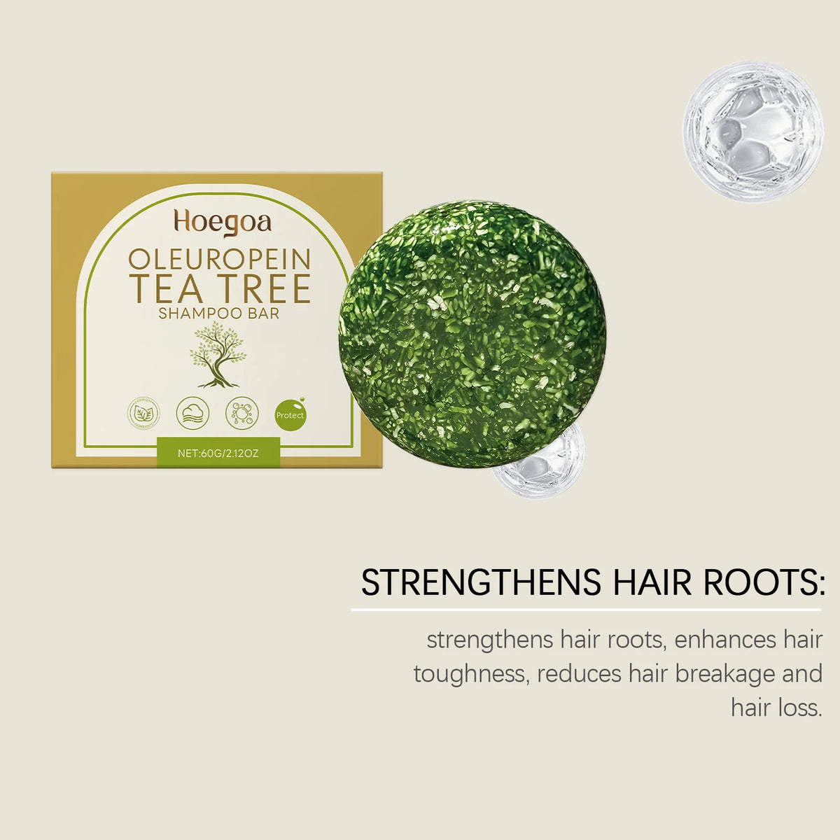 Tea Tree Shampoo Bar – Oil Control & Scalp Cleanse 60g Solid Shampoo Bar Axl