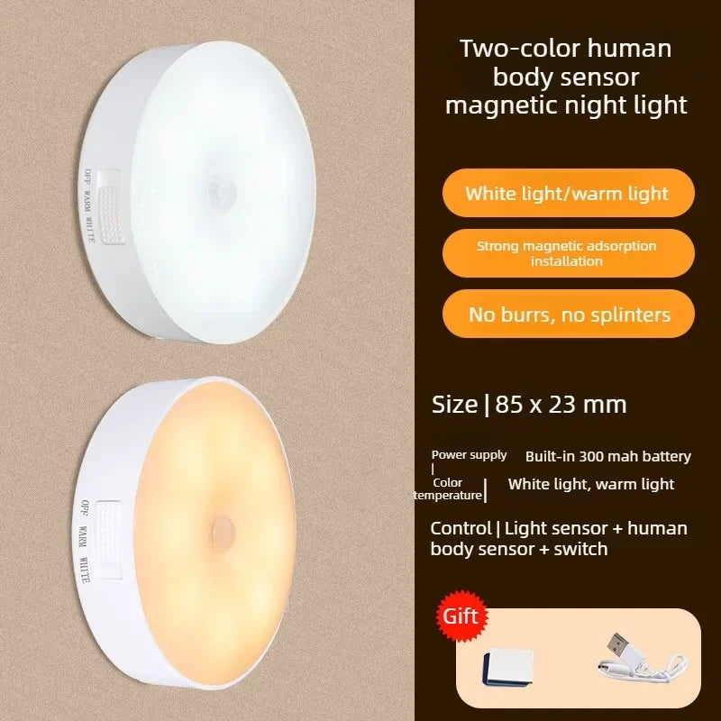 USB Rechargeable Motion Sensor LED Night Light | Cabinet & Stairs Motion Sensor Night Light Axl