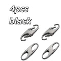 4-Pack Metal Zipper Lock Clips – Theft Deterrent & Pull Replacement Zipper Lock Clips Axl 4pcs black