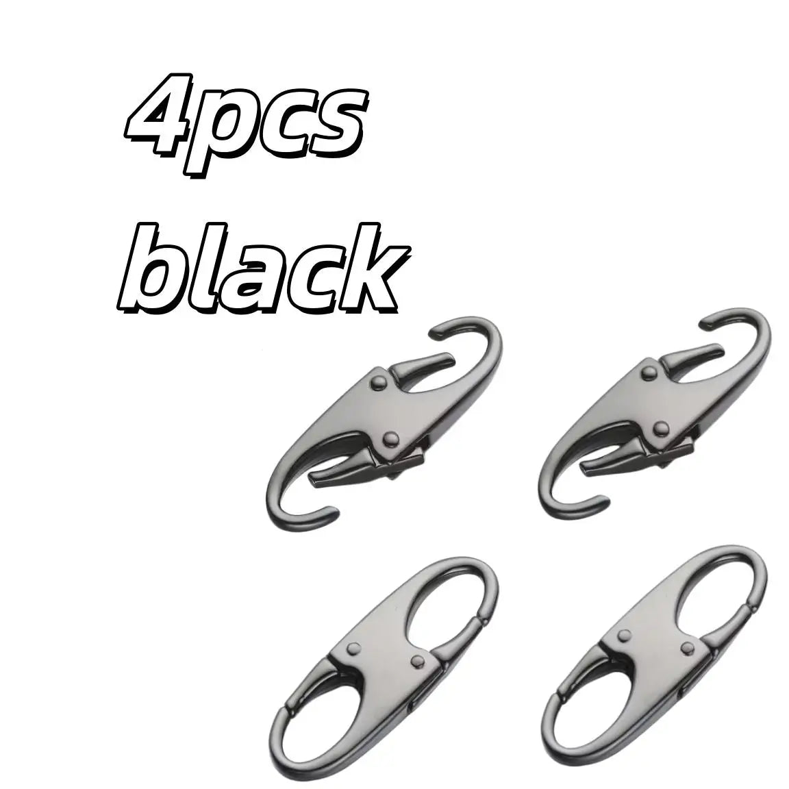 4-Pack Metal Zipper Lock Clips – Theft Deterrent & Pull Replacement Zipper Lock Clips Axl 4pcs black