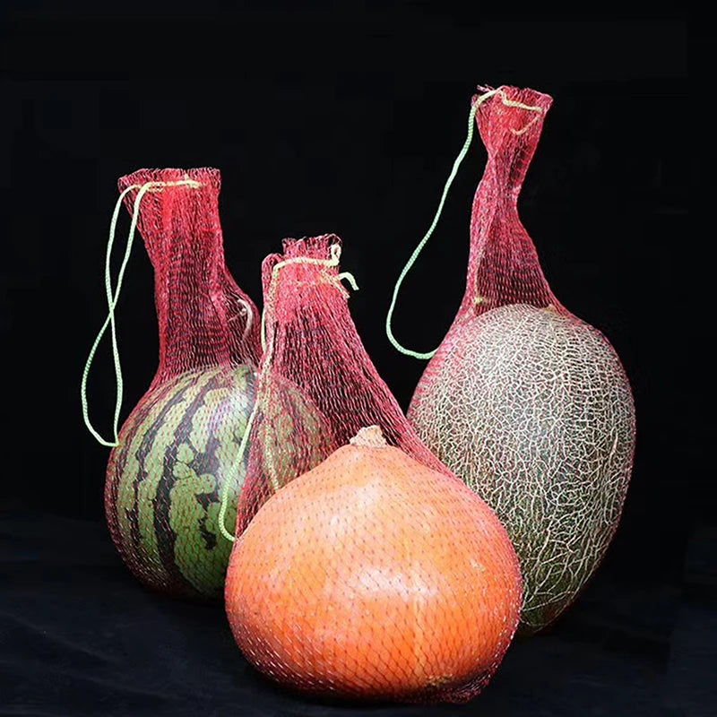 100 Pcs Hanging Garden Mesh Net Bags – Melon & Vegetable Support Garden Mesh Net Bags Axl