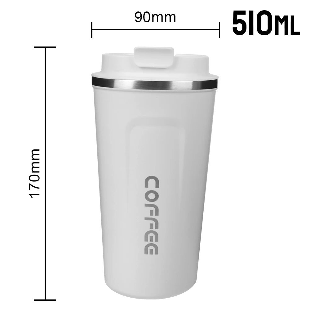 Double-Wall Stainless Steel Travel Thermos Mug 380/510ml Travel Thermos Mug Axl 510ML White 401-500ml