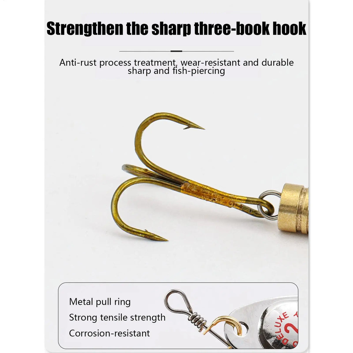 10-Pack Gold Spinner Baits – Metal Fishing Lures for Bass & Pike Fishing Spinner Lures Axl