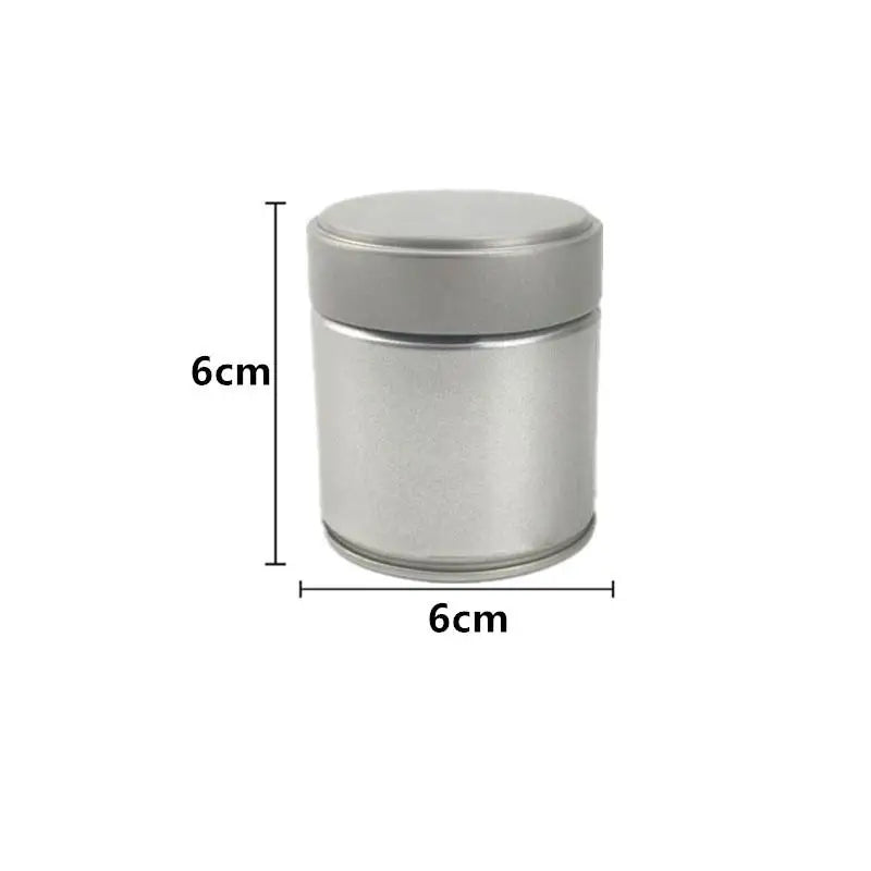 Tinplate Airtight Tea Canister – Mini Matcha & Spice Jar Airtight Storage Canister Axl Silver