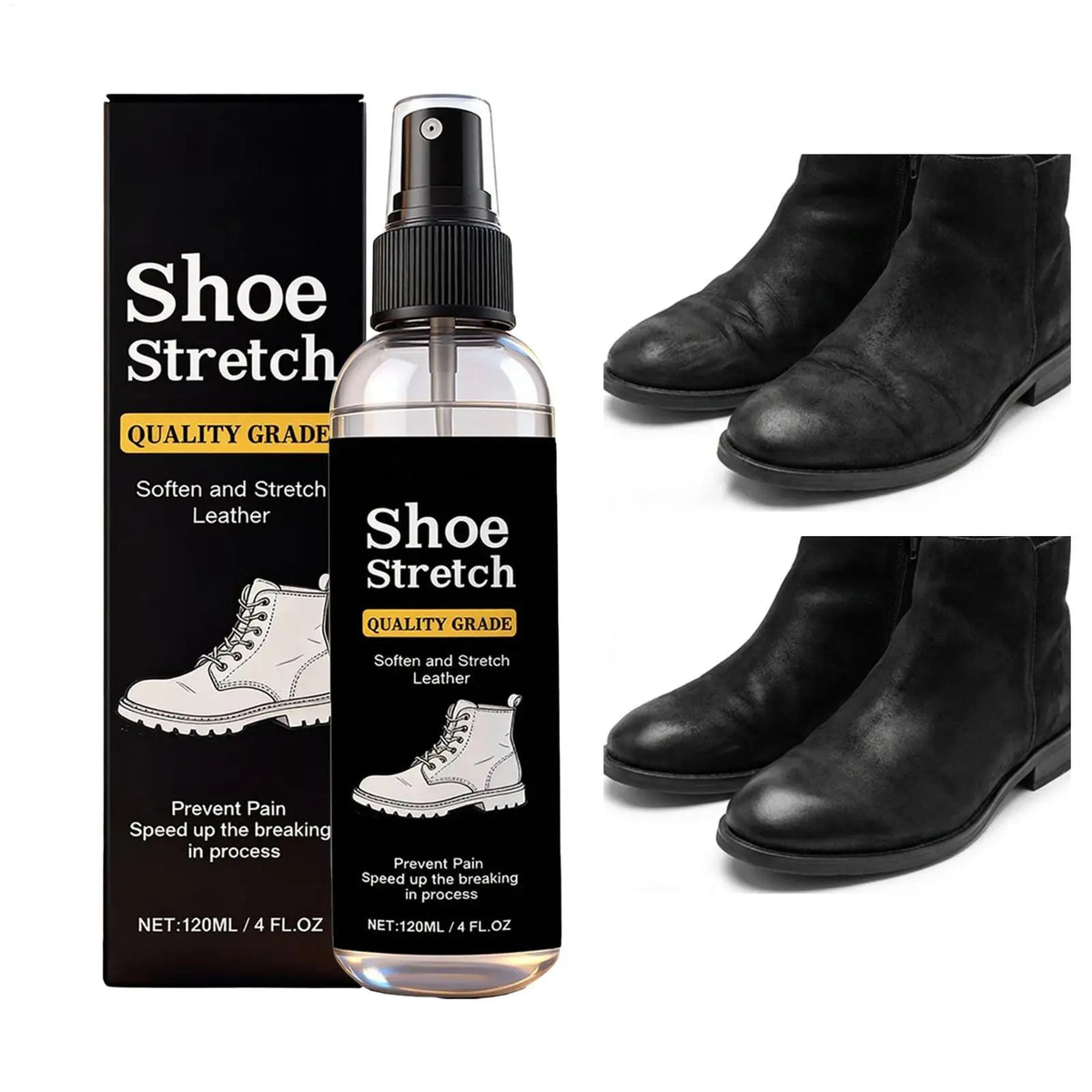 Shoe Stretcher Spray 120ml – Boot Softening & Stretch Liquid Shoe Care Spray Axl