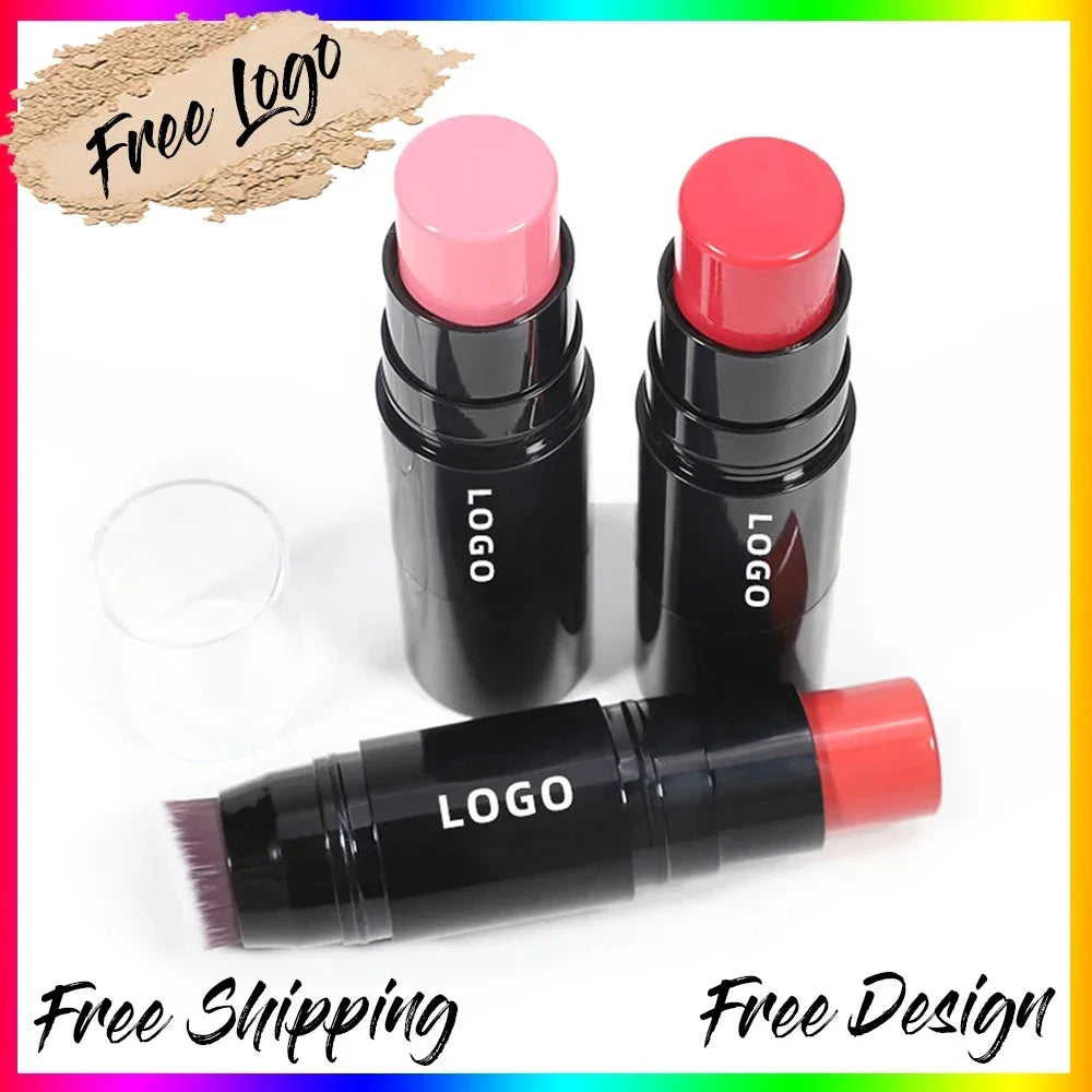 Double-Sided Blush Stick with Brush – Brightening Blusher Blush Stick Axl