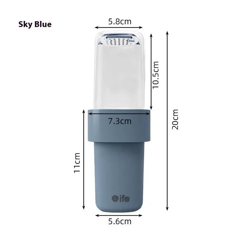 Portable Travel Toothbrush Cup with Lid | Mouthwash Cup Travel Toothbrush Cup Axl C Blue