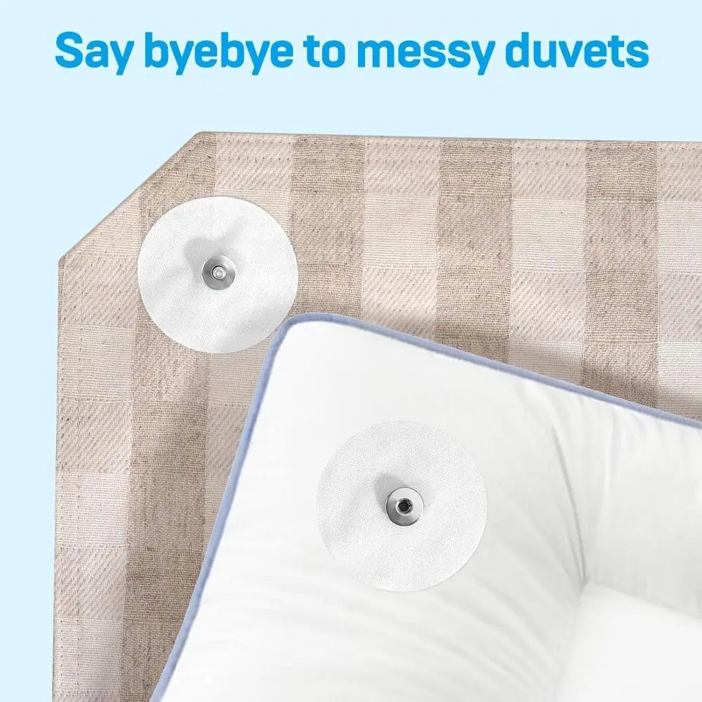 Duvet Cover Snap Clips 16 Pc – Iron-On Corner Fasteners Bedding Fasteners Axl