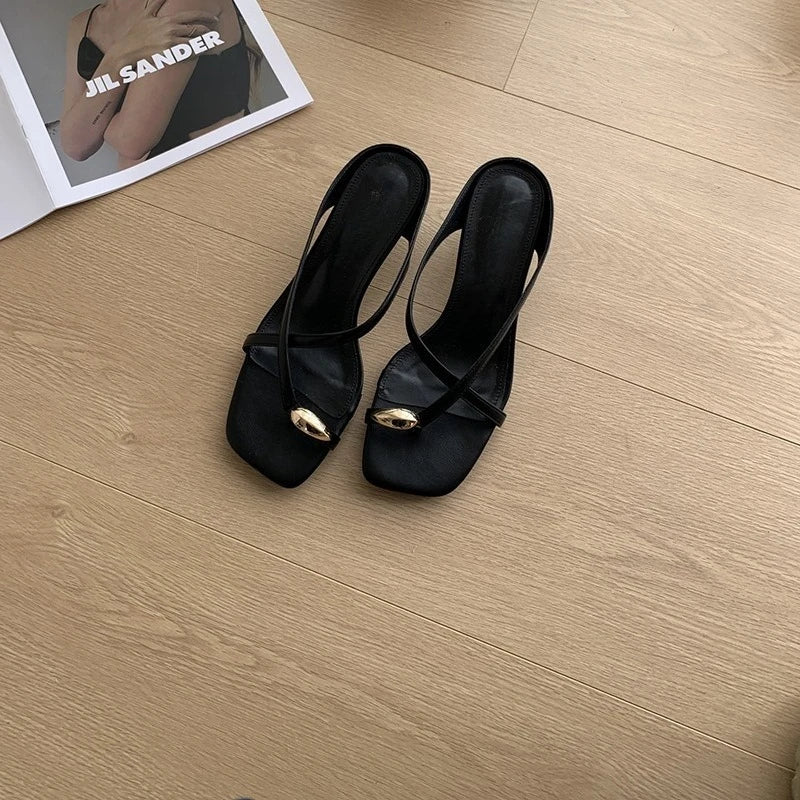 Women's High Heel Clip Toe Gladiator Sandals | Summer Slippers High Heel Sandals Axl black 40