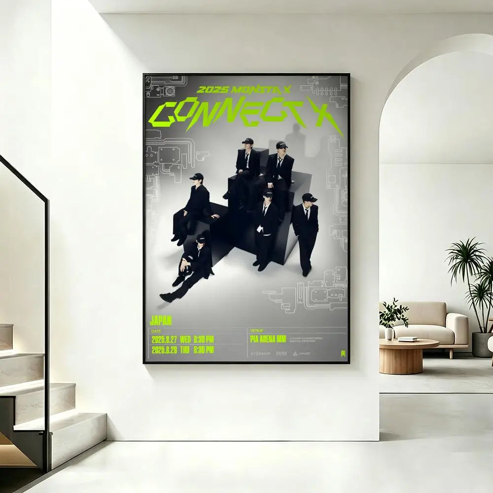 Monsta X HD Wall Poster – Waterproof Sticky K-Pop Room Decor Wall Art Poster Axl
