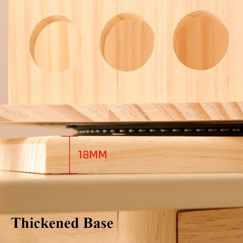 Rotating Solid Wood Essential Oil Display Rack – 52 Slots Essential Oil Display Rack Axl