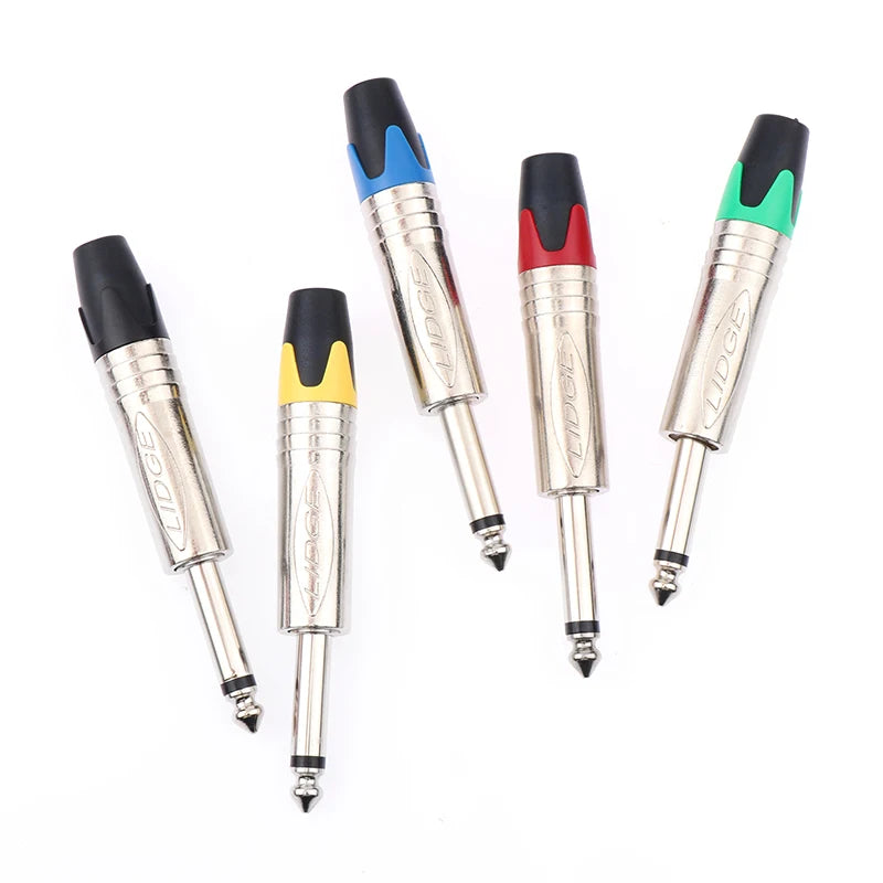 6.35mm Mono Audio Plug with Mute Function | Metal Jack Connector Audio Jack Connector Axl