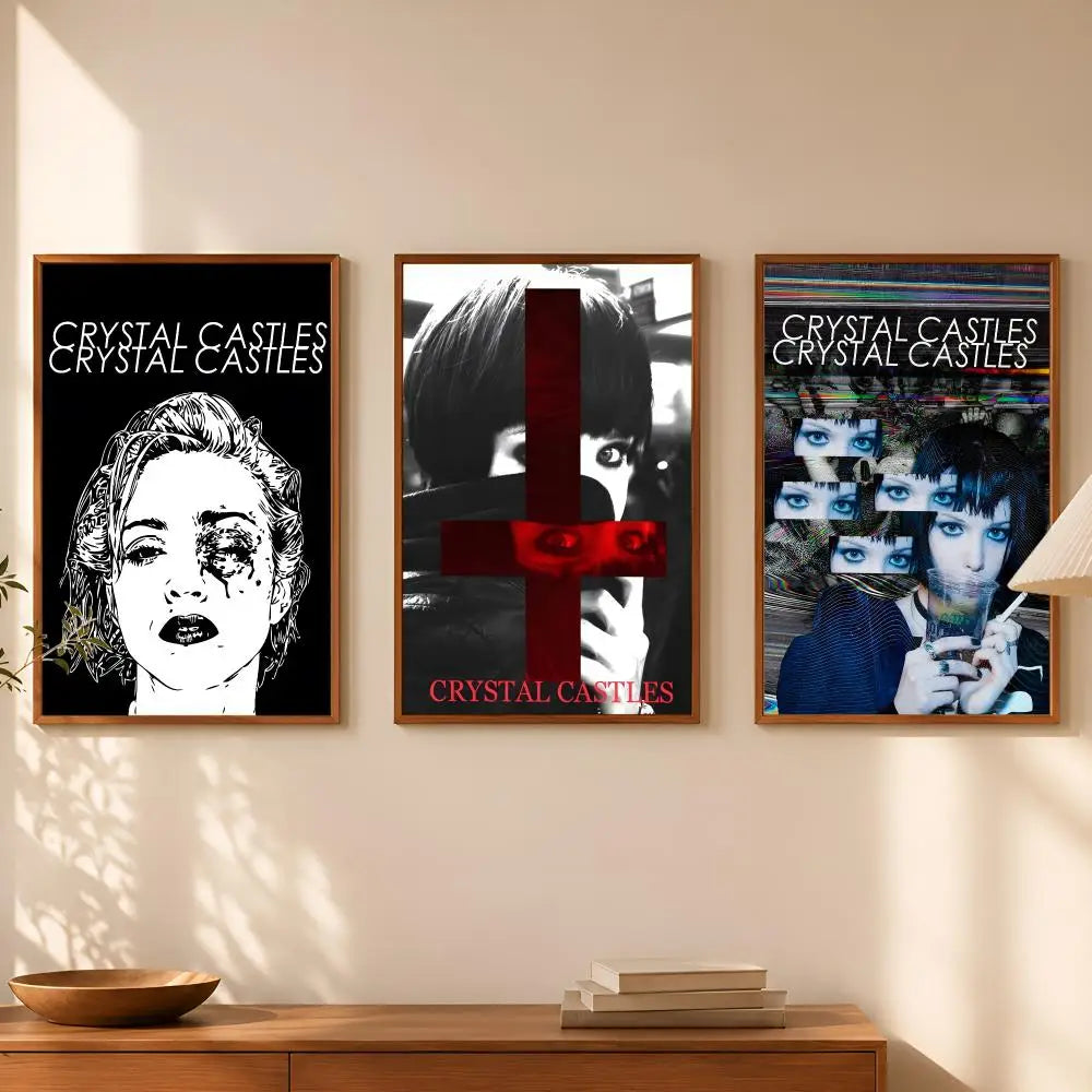 Crystal Castles Music Poster – Self-Stick HD Wall Art Decor Wall Art Poster Axl