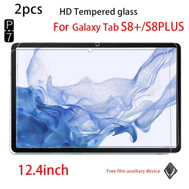 2-Pack Tempered Glass Screen Protector Samsung Galaxy Tab 12.4" Tablet Screen Protector Axl FOR S8PLUS 12.4Inch