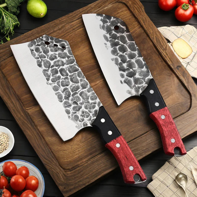 Forged Stainless Steel Kitchen Knife Set – Cleaver & Slicer Kitchen Knife Set Axl