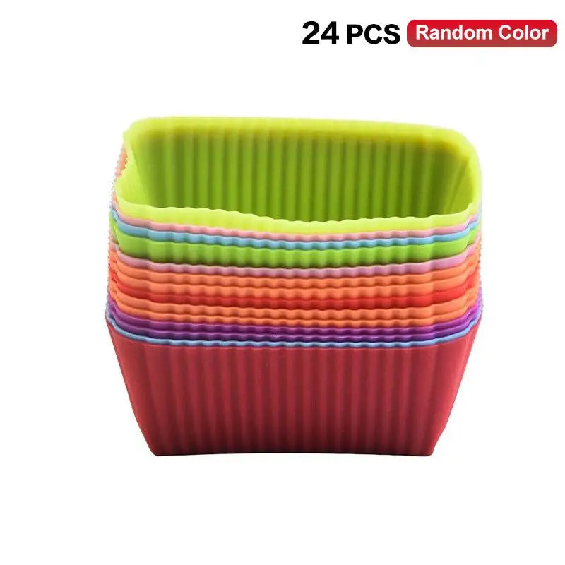 Silicone Bento Lunch Box Dividers 12/24 Pcs – Kids Cups Bento Box Dividers Axl Rectangle 24PCS