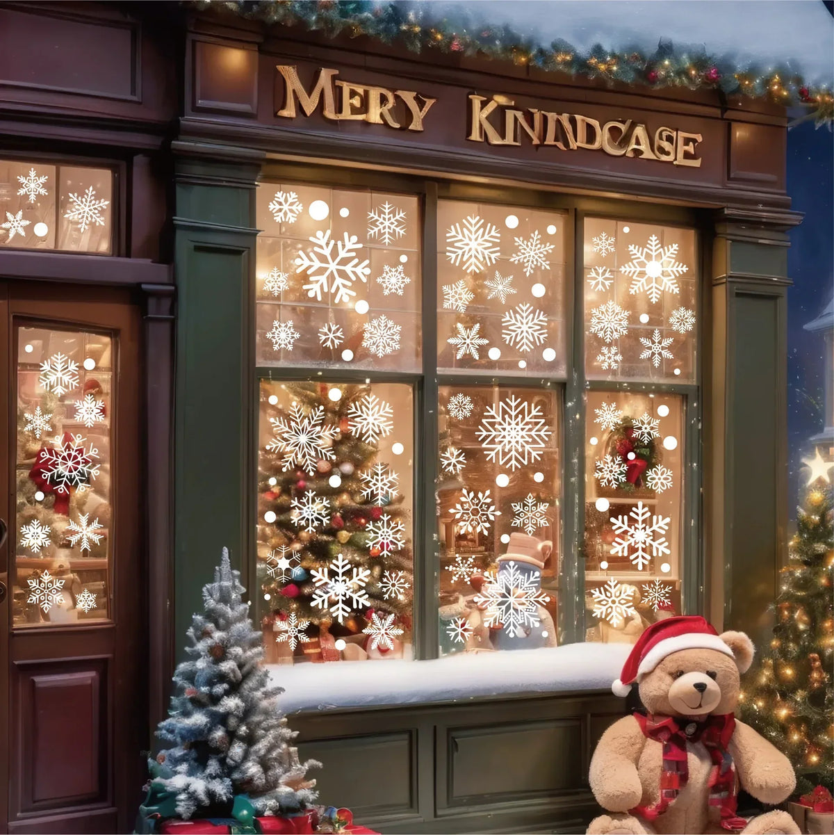 Christmas Snowflake Window & Wall Stickers – Festive Xmas Decor Christmas Wall Stickers Axl