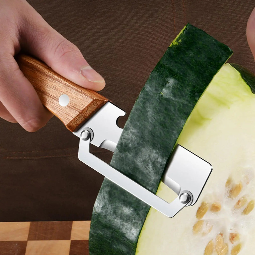 2-in-1 Vegetable Peeler & Bottle Opener | Ergonomic Wood Handle Vegetable Peeler Axl