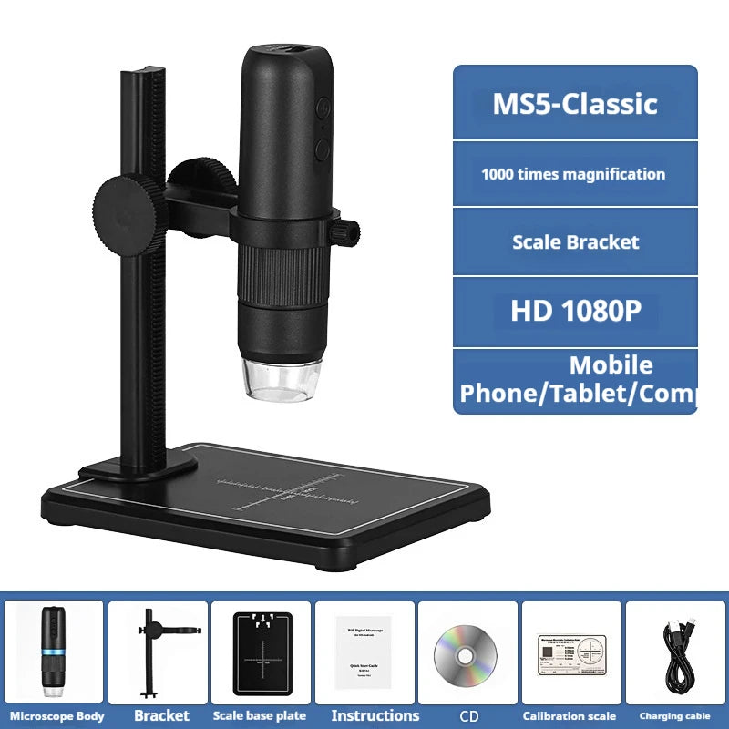 Portable WiFi Digital Microscope – HD 500X Skin & Scalp Viewer WiFi Digital Microscope Axl