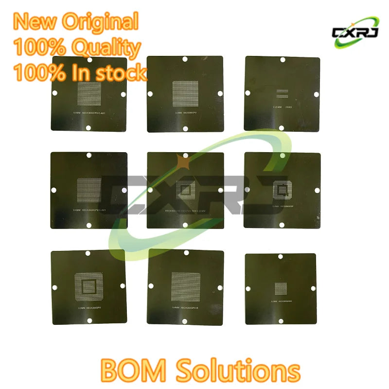 9-Pc Xbox 360 BGA Reballing Stencils 90×90mm CPU GPU CSP Kit BGA Reballing Stencils Axl