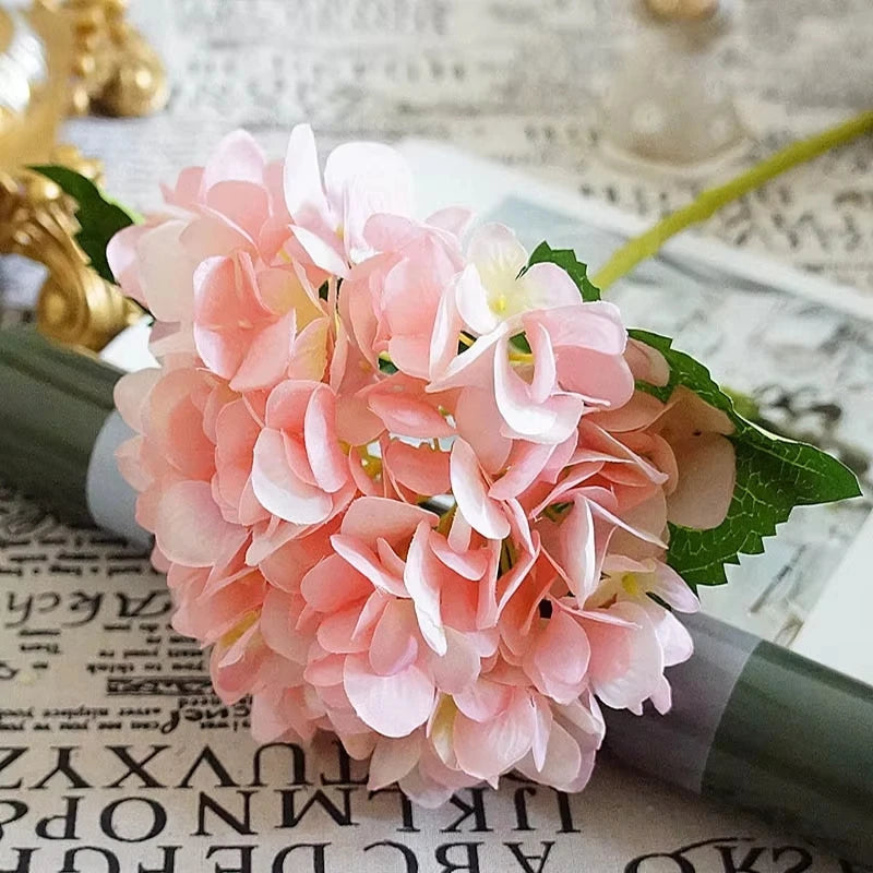 Silk Hydrangea Artificial Flowers – Wedding & Home Fake Bouquet Artificial Silk Flowers Axl color 6 1 pc