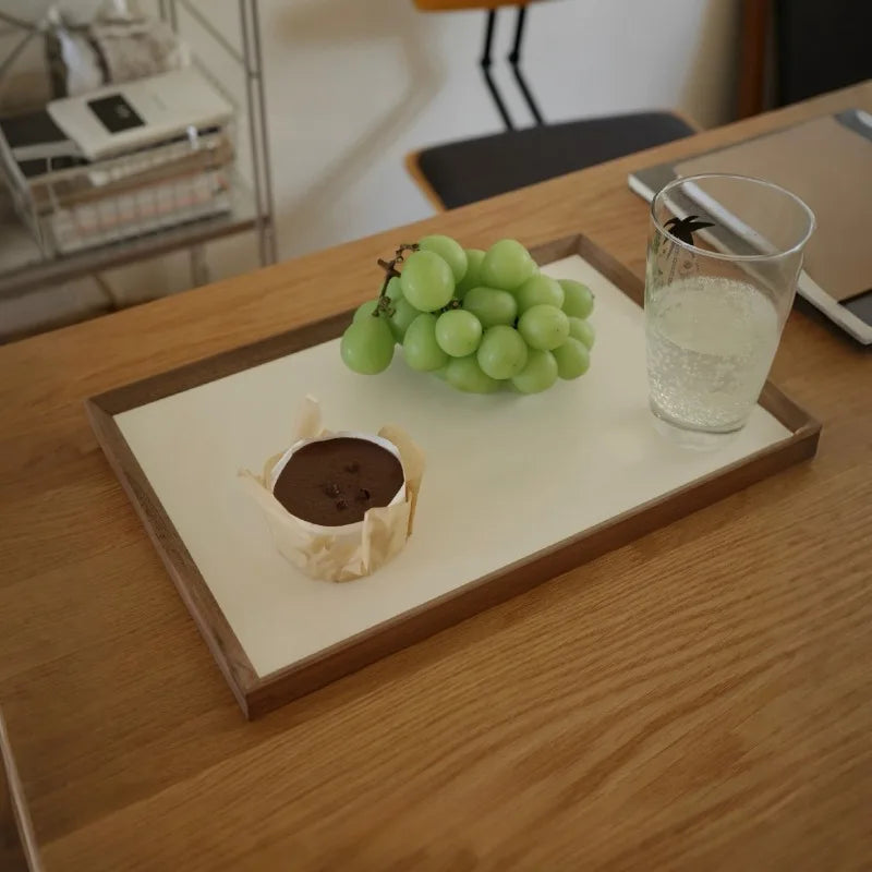 Retro Wooden Storage Tray – Walnut & Cherry Kitchen Organizer Wooden Storage Tray Axl