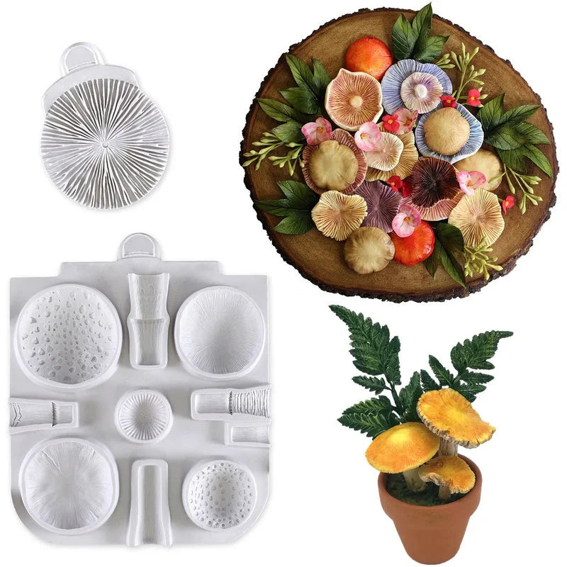 Mushroom Silicone Fondant Mold – Cake, Chocolate & Resin Silicone Baking Mold Axl