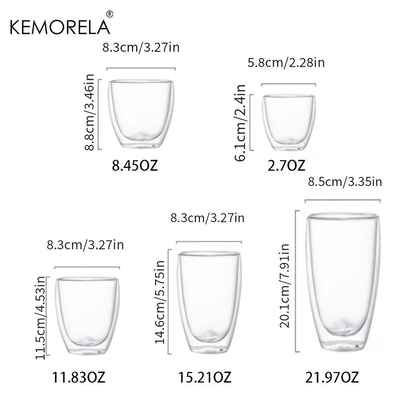 Double-Wall Heat-Resistant Glass Cup | Coffee, Tea & Whisky Double Wall Glass Cup Axl