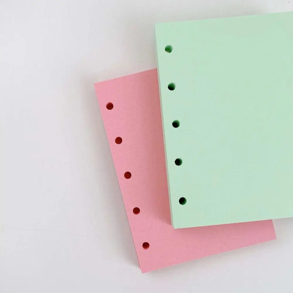 A8 M5 Candy Color Loose Leaf Refill Paper 50 Sheets – 5-Ring Loose Leaf Refill Paper Axl