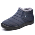 Men's Slip-On Waterproof Winter Ankle Boots with Fur Lining Men's Winter Boots Axl Blue J 45 CN