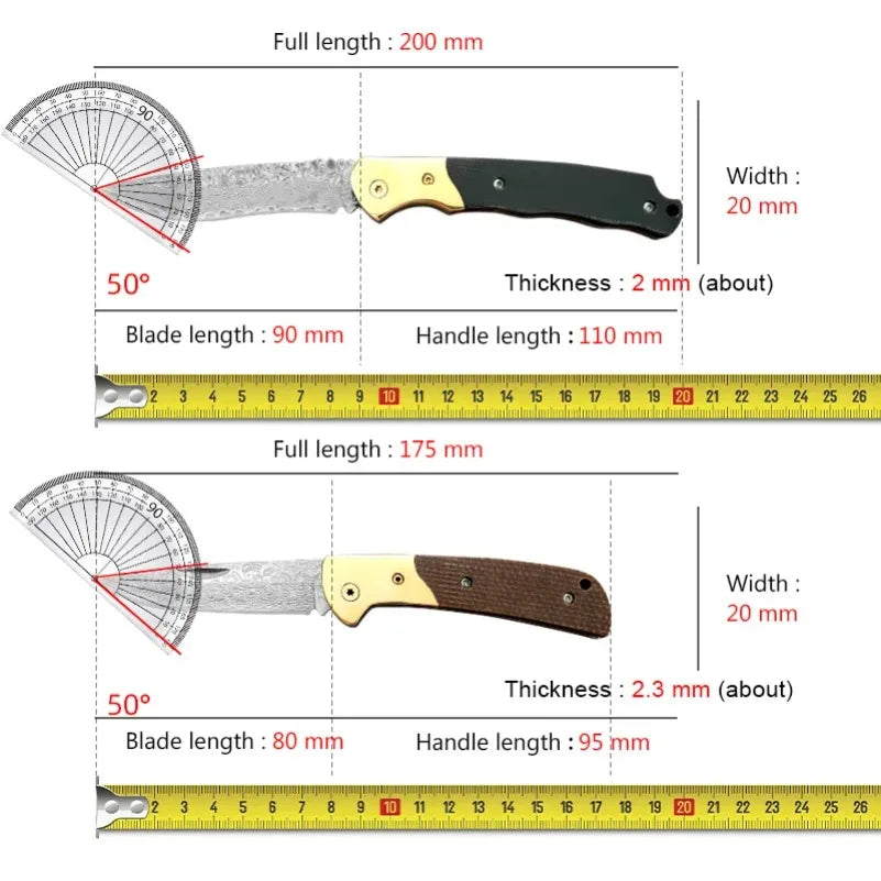 InLeung Damascus Steel Boning & Kitchen Cleaver Knife Damascus Kitchen Knife Axl
