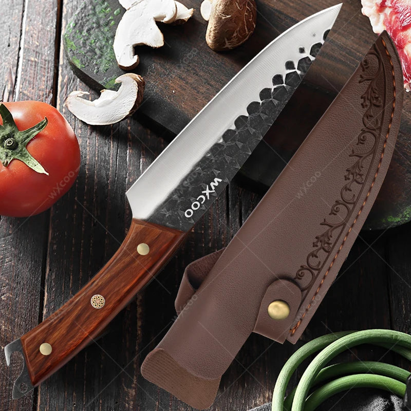 Stainless Steel Boning Knife with Sheath – Sharp Multipurpose Chef Knife Boning Knife Axl
