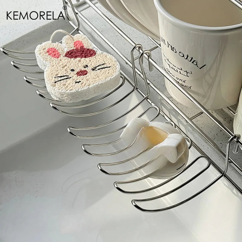 Stainless Steel Hanging Drain Basket – Kitchen Storage Rack Hanging Drain Basket Axl