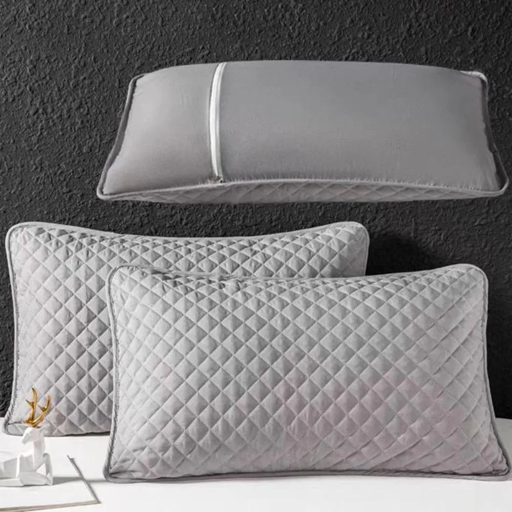 Waterproof Pillowcase Anti-Mite Pillow Protector Cover 48x74cm Pillow Protector Cover Axl Grey-With Zipper
