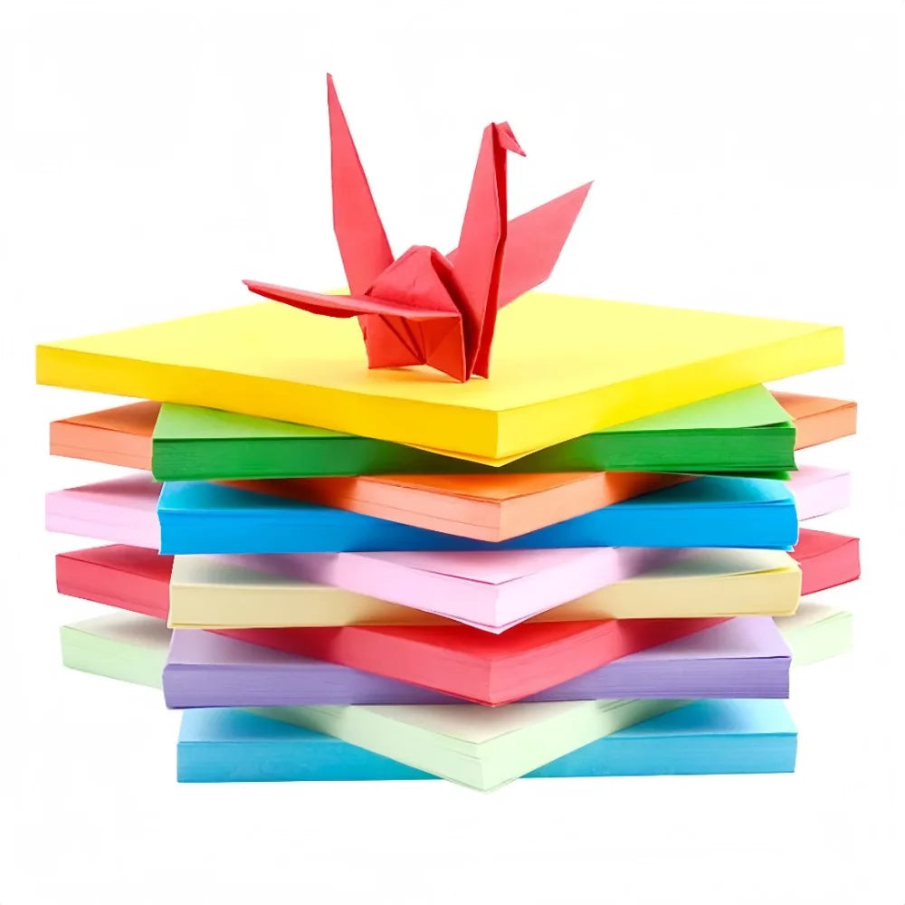 100 Sheets Square Origami Paper – Multi-Color DIY Craft Set Origami Paper Set Axl
