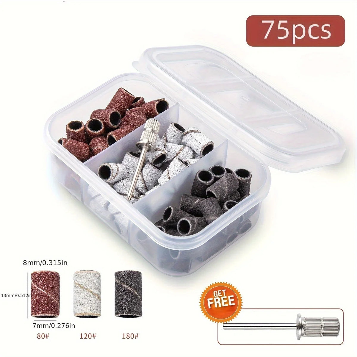 Nail Art Sanding Ring Set – Cuticle & Surface Grinder Tool Nail Sanding Tool Axl
