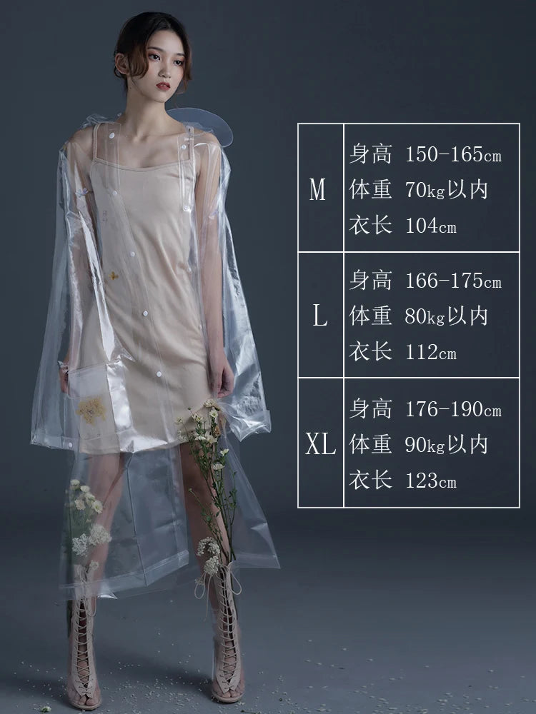 Clear Waterproof Raincoat – Transparent Plastic Rain Poncho Waterproof Rain Poncho Axl