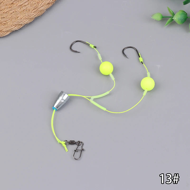 Double Hook Carp Hair Rig – Anti-Eject Ready Made Fishing Rig Carp Fishing Rig Axl Hook 13