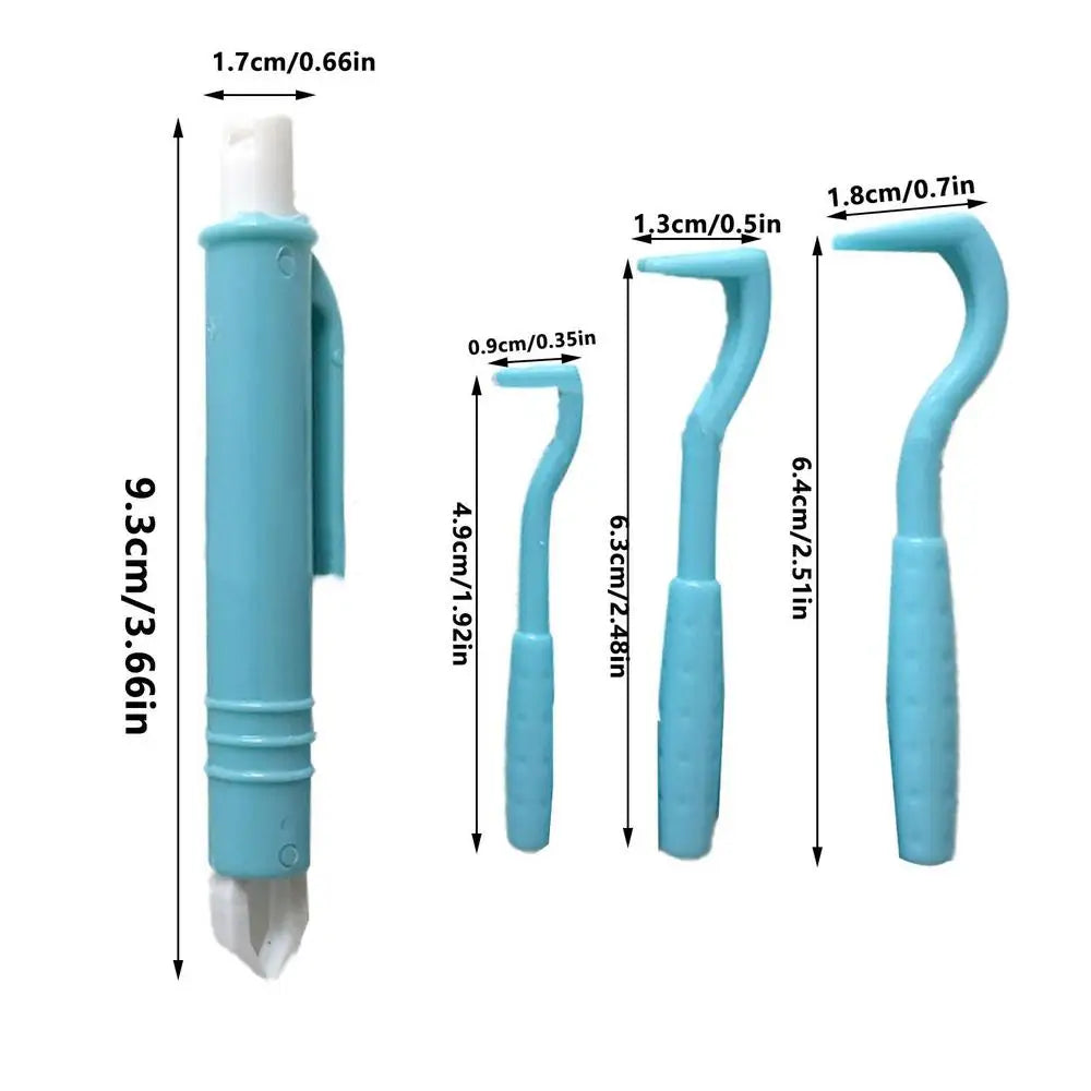 4-Piece Tick Remover Kit for Cats & Dogs – Hooks & Tweezers Pet Tick Remover Axl Blue