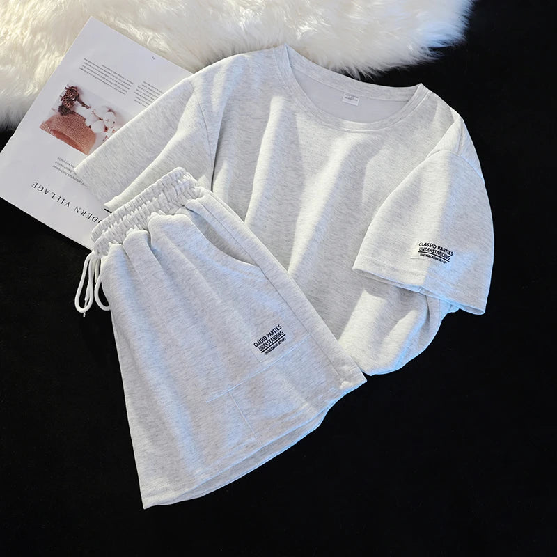 Women's Summer Two-Piece Set – Short Sleeve T-Shirt & Shorts Women's Shorts Set Axl