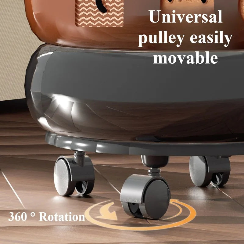 High-Capacity Press-Top Trash Can with Cover | Kitchen & Bathroom Trash Can Axl