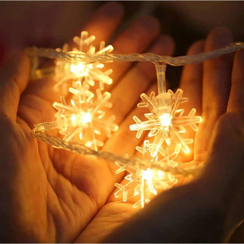 Snowflake LED Christmas Garland Hanging Tree Ornaments Christmas Ornaments Axl