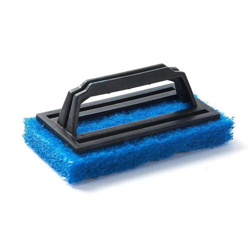 Sponge Scrub Brush with Handle – Tile, Bathtub & Kitchen Cleaning Scrub Brush Axl Blue