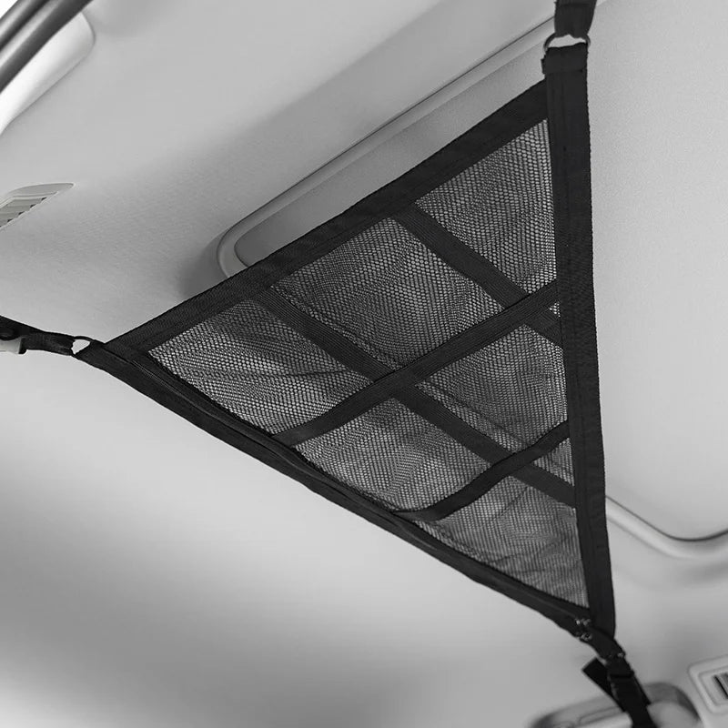 Car Roof Mesh Storage Net – Elastic Organizer, Triangle & Square Car Roof Organizer Axl