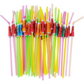 Cocktail Umbrella Straws – Fluorescent Hawaiian Party Decor Disposable Party Straws Axl 24PCS